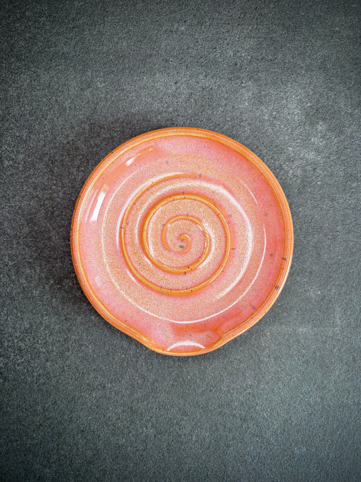 Peachy pink spoon rest