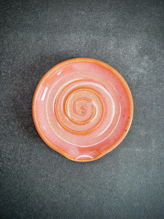 Peachy pink spoon rest