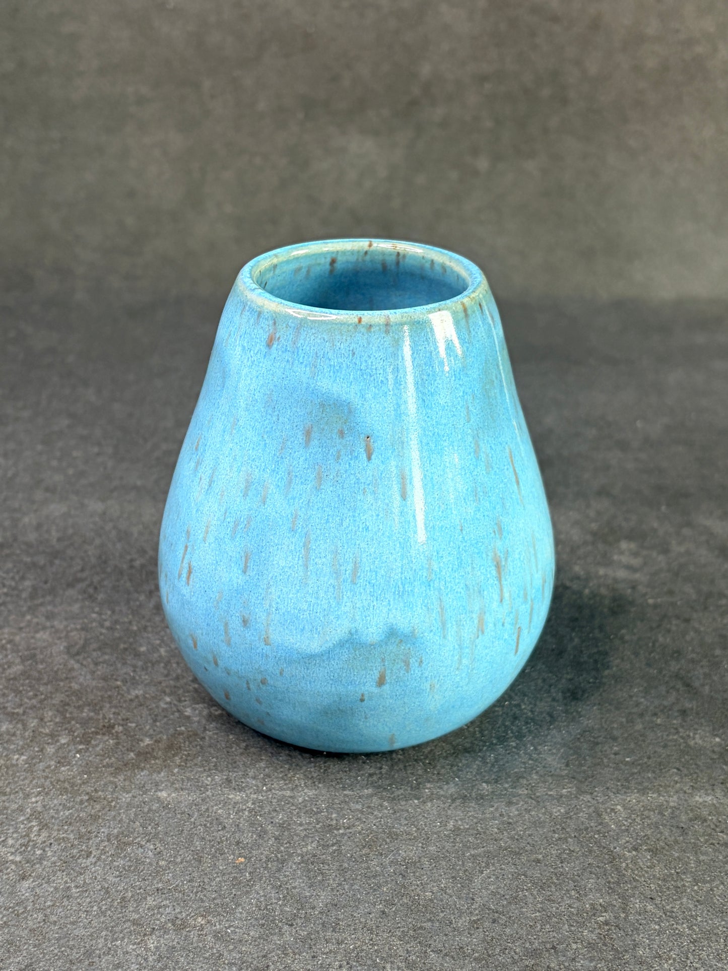 Blue wave bud vase