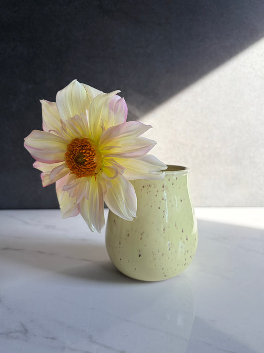 Pastel yellow bud vase